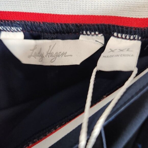 Lady Hagen Women's Contrast Trim Golf Skort Navy Star Print - Size XXL - Picture 6 of 14